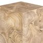 TimberHaus Teak Slice Large Square Pedestal in Bleached Teak, , large
