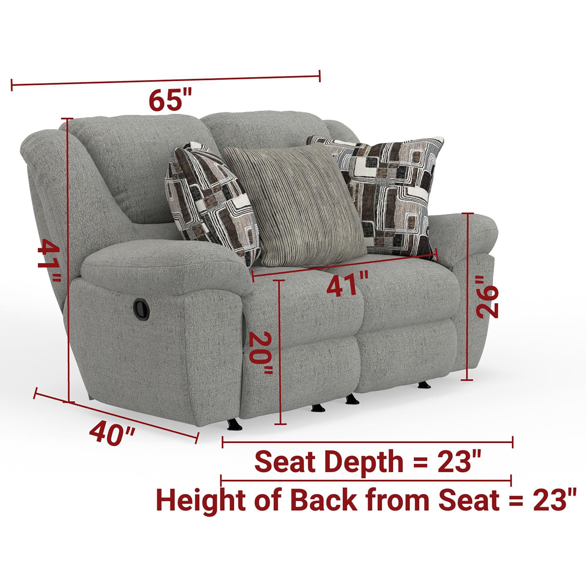 Catnapper Trifecta Manual Reclining Rocking Loveseat in Nature
