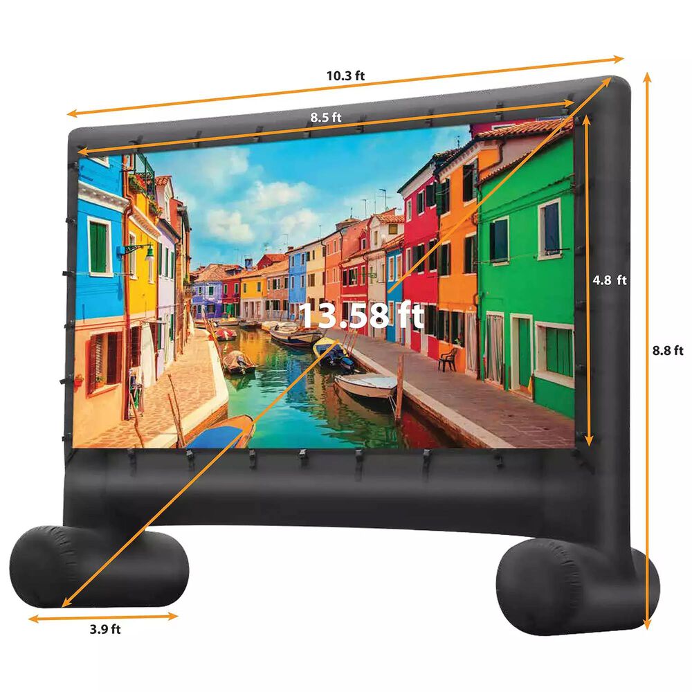 iLive 10&#39; Viewing Area Portable Inflatable Projector Screen, , large