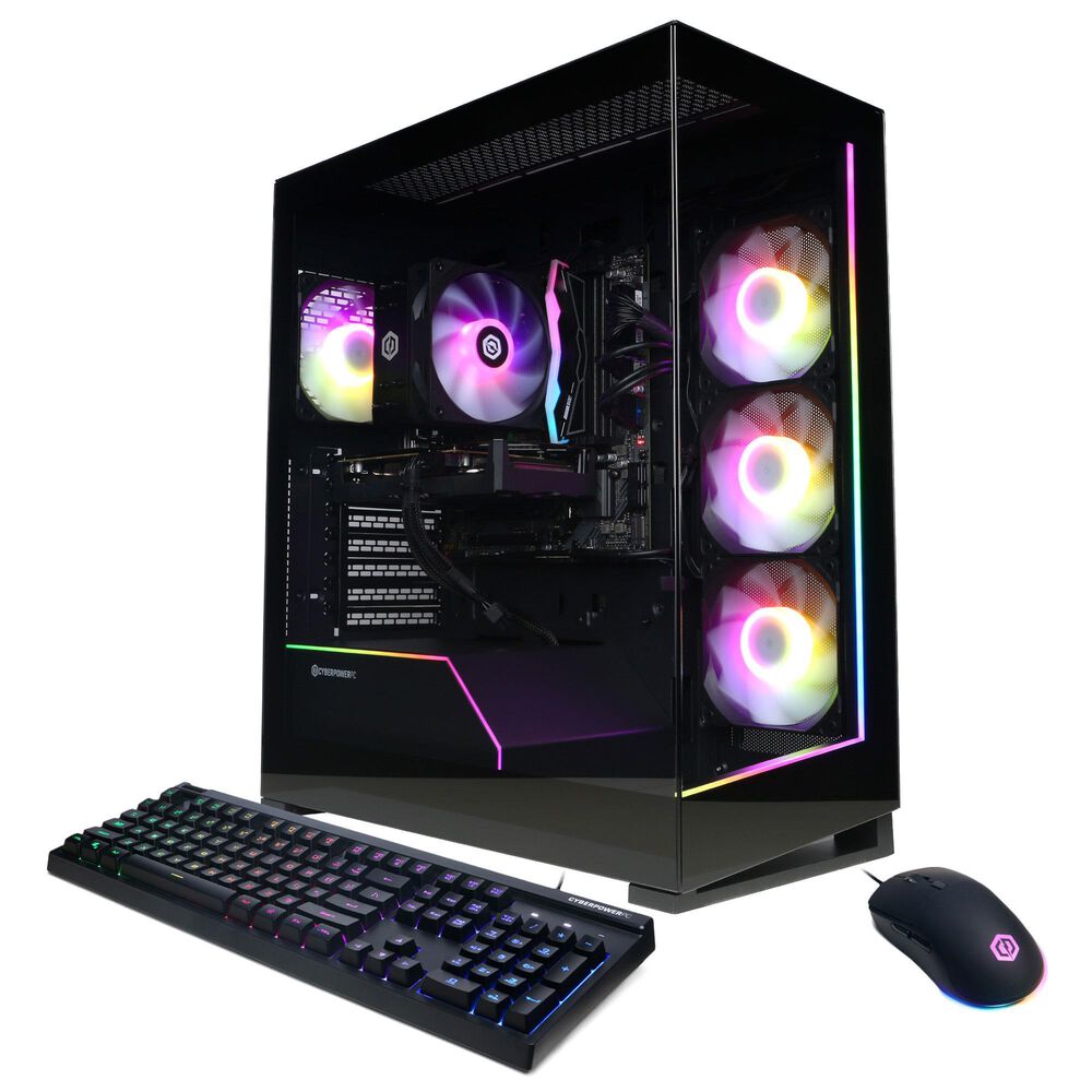 CyberPowerPC Gamer Xtreme Gaming Desktop | Intel Core i5 14400F - 16GB RAM - NVIDIA GeForce RTX 5060 Ti Graphics - 2TB SSD in Black, , large