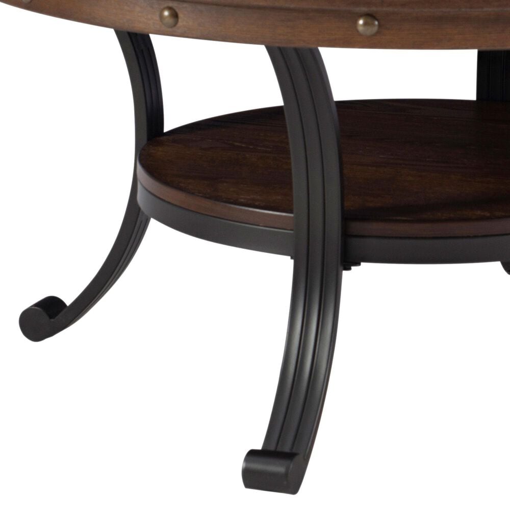 Linon Home Decor Franklin Cocktail Table in Umber Brown and Black, , large