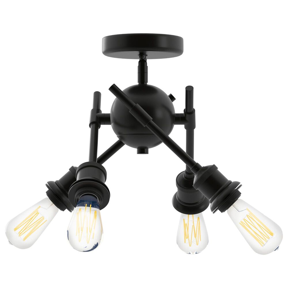 Golden Lighting Axel Semi-Flush in Matte Black, , large