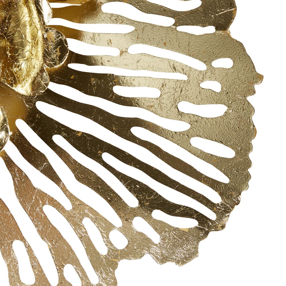 Maple and Jade 28.5&quot; x 28&quot; Glam Flowers Wall Decor in Gold &#40;Set of 3&#41;, , large