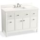 Kohler Malin 48" Single Bathroom Vanity in White with 3 cm White Quartz Top and Rectangular Sink, , large
