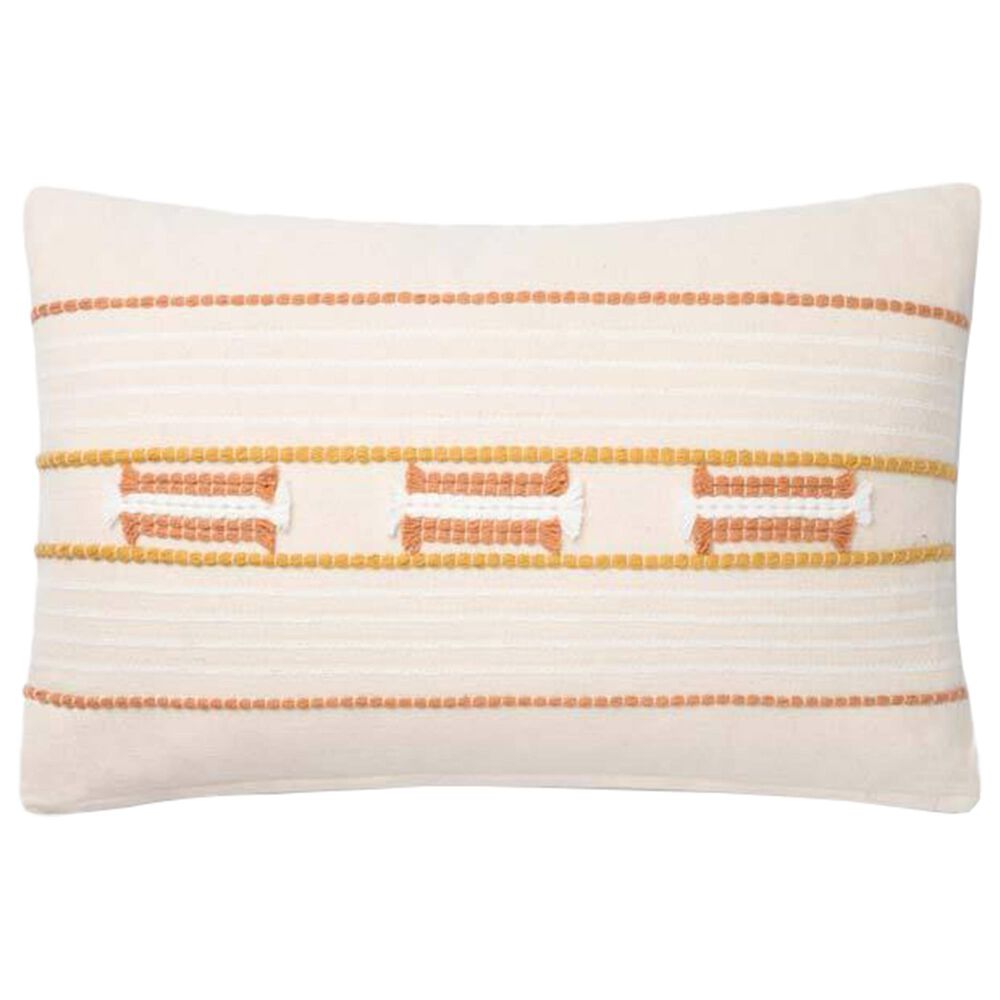 Loloi 13" x 21" Decorative Toss Pillow in Natural and Blush, , large