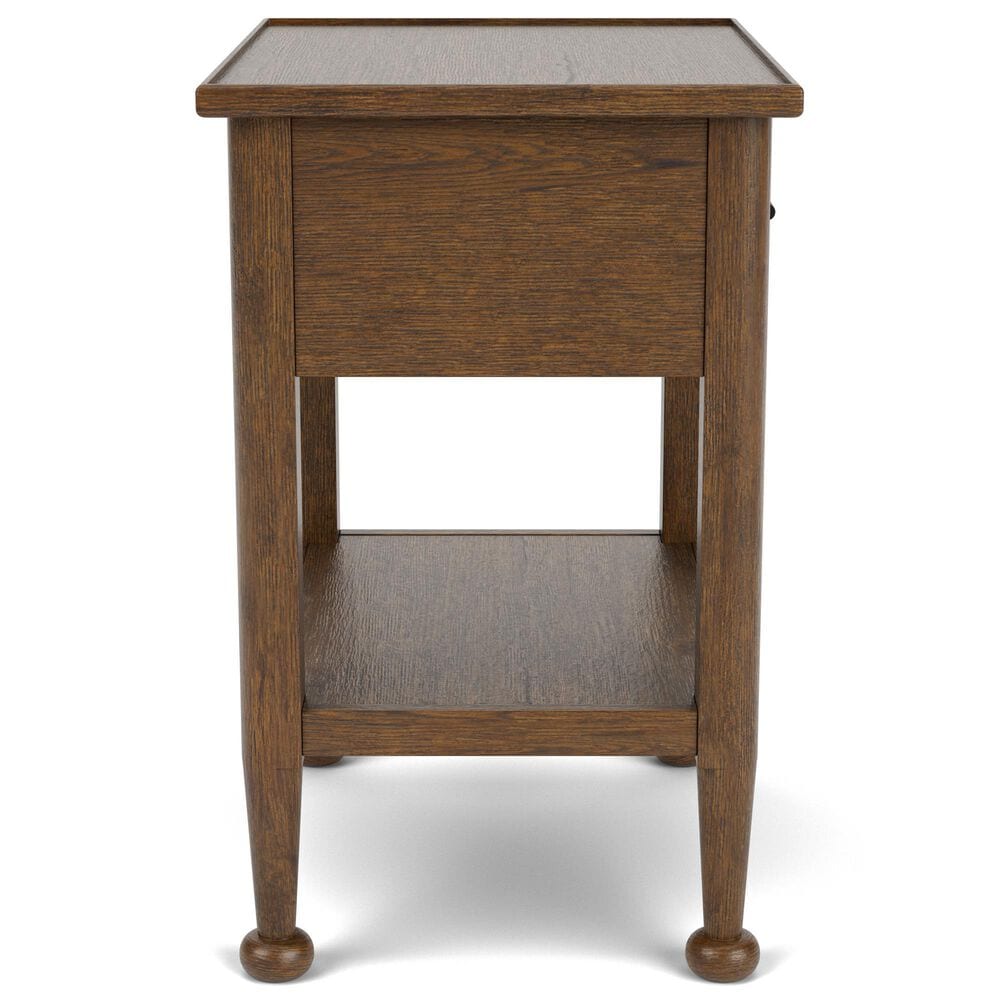 Riverside Furniture Calhoun 1-Drawer Nightstand in Whiskey Oak with USB Ports, , large