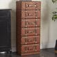 Maple and Jade 6-Drawer Room Chest with Buckle and Strap Details in Brown, , large
