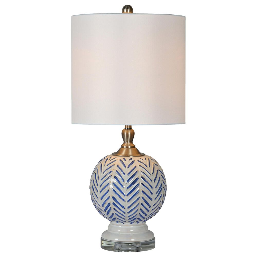 Southern Lighting Lulu Table Lamp in White and Blue, , large