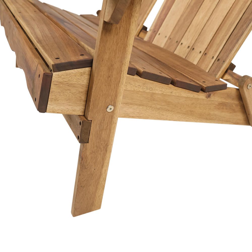 Hearth and Haven Malibu Outdoor Adirondack Loveseat in Natural, , large