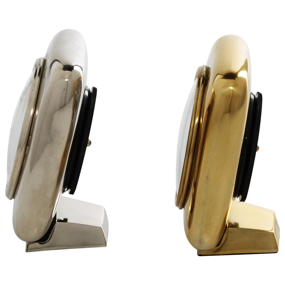 Maple and Jade Square Contemporary Table Clock in Silver and Gold &#40;Set of 2&#41;, , large
