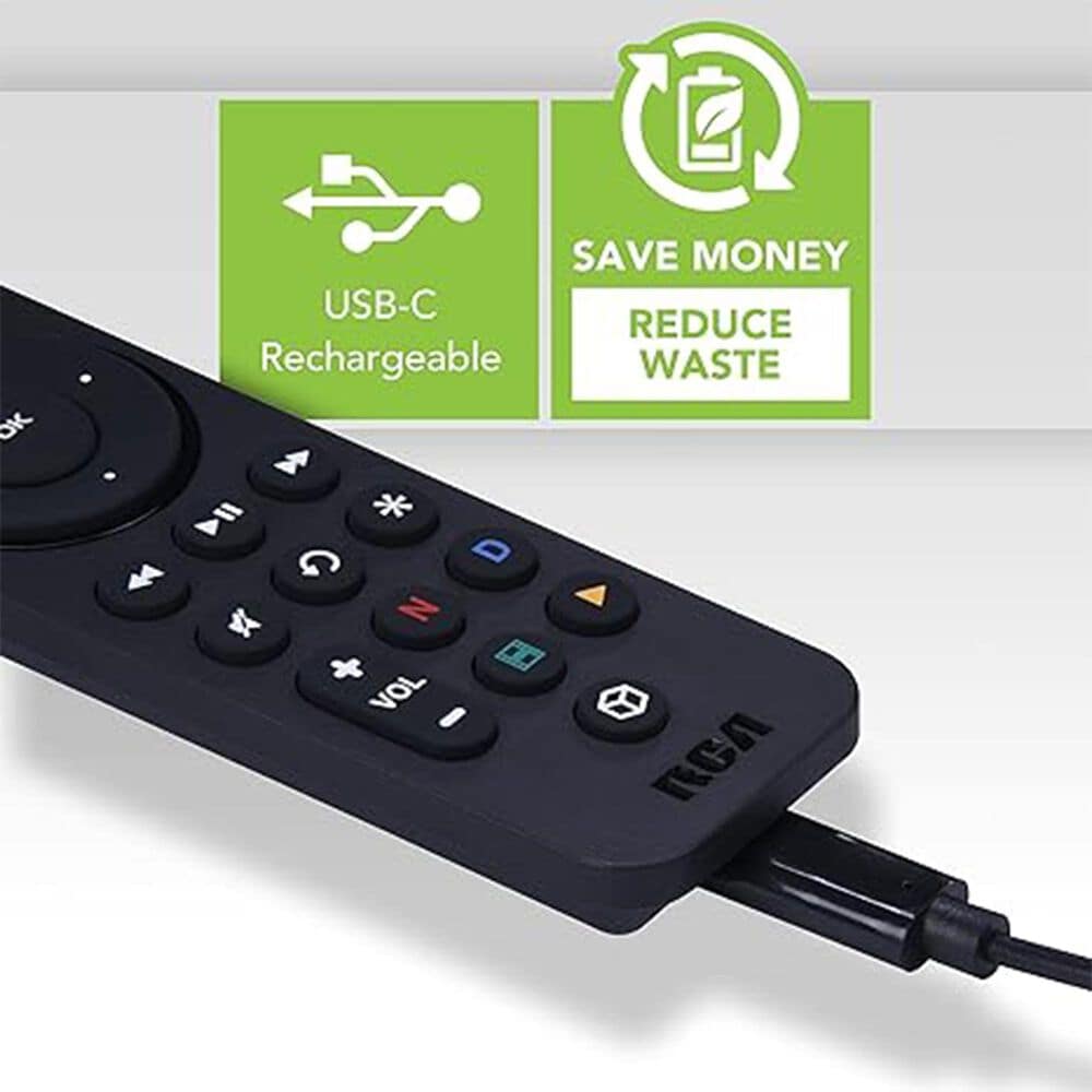 RCA Universal 3-Device Rechargeable Streaming Remote in Black, , large