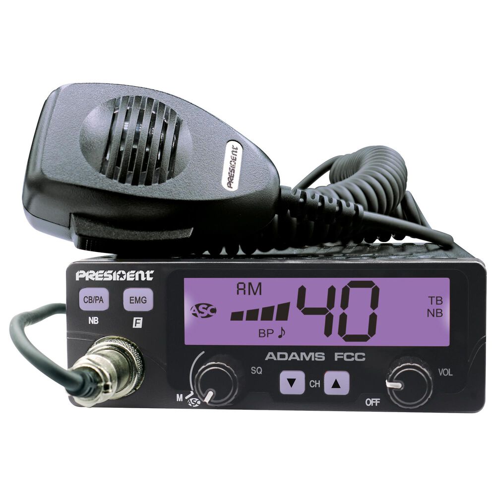 President Electronics Adams Fcc Cb Radio 7 Colors, , large