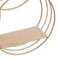 Maple and Jade 37" x 26" Wall Shelf in Gold and Natural Brown, , large