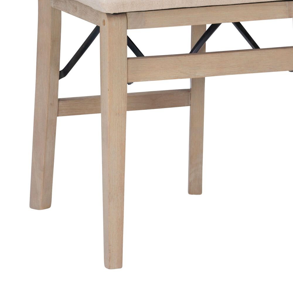 Linon Home Decor Keira Folding Chair in Grey Wash (Set of 2), , large