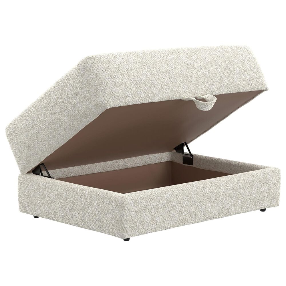 Hartsfield Jazzy Storage Ottoman in Bone, , large