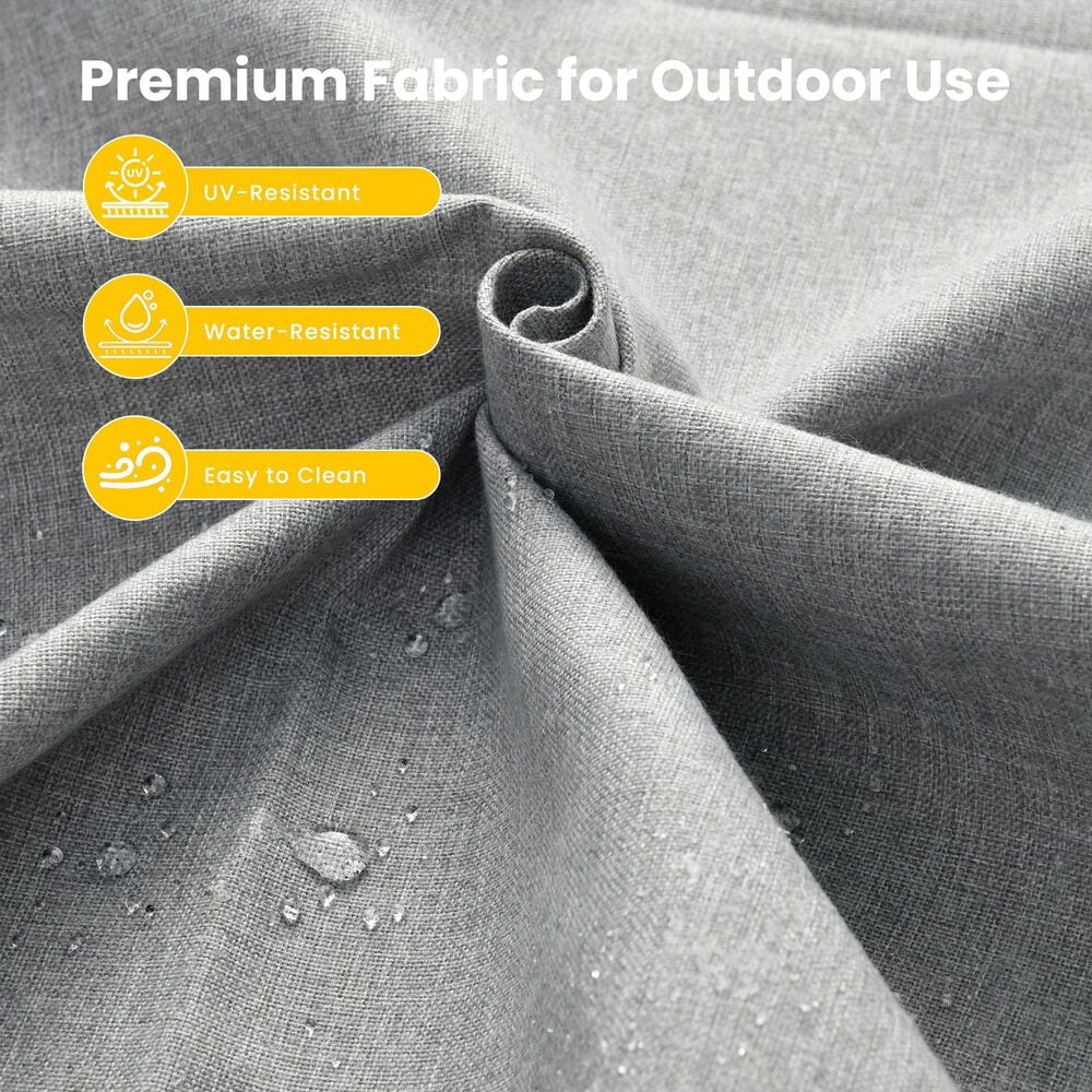 HOMLUX 8-Piece Outdoor Modular Sofa Conversation Set in Gray, , large