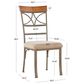 Linon Home Decor Hamilton Side Chair in Medium Cherry, Matte Pewter and Bronze, , large