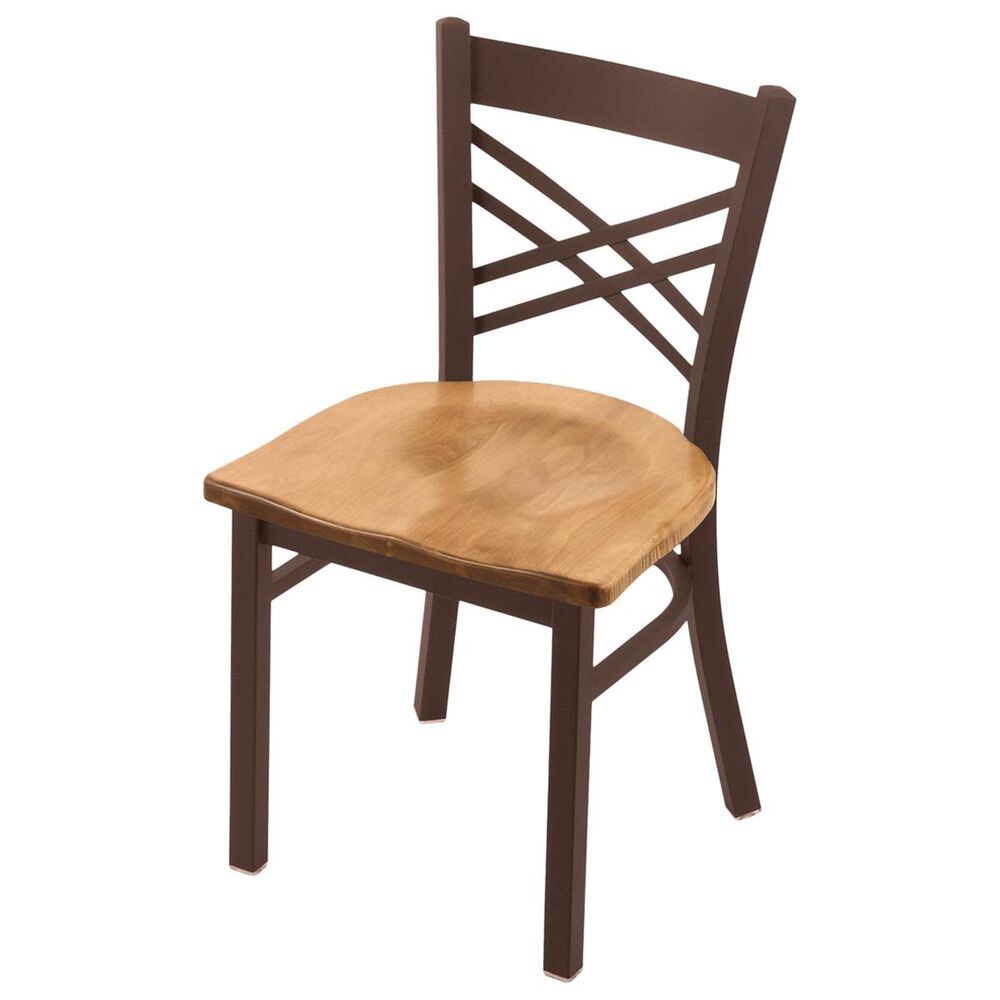 Holland Bar Stool 620 Catalina 18" Chair with Bronze and Medium Maple Seat, , large