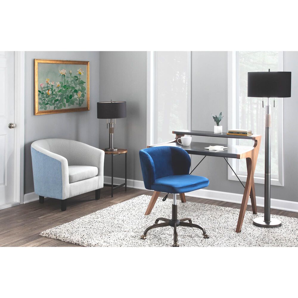 Lumisource Archer Desk in Grey/Walnut, , large