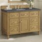 James Martin Vanities Lorelai 48" Single Vanity in Light Natural Oak with 3 cm Parisien Bleu Quartz Top, , large