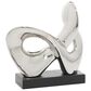 Maple and Jade 12" Abstract Infinity-Shaped Sculpture in Silver and Black, , large