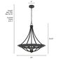 Hunter Perch Point 4-Light Pendant in Noble Bronze, , large