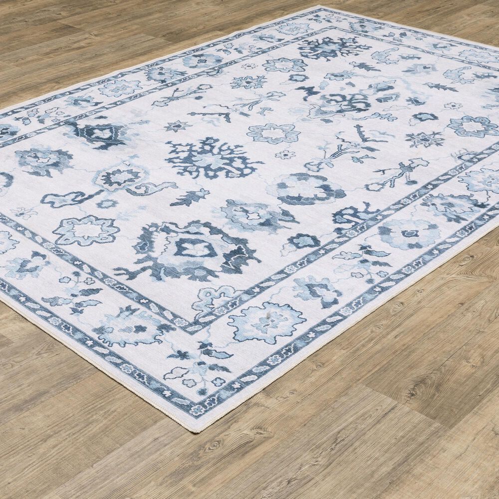 ROW by Oriental Weavers Addison Ivory and Blue 2' x 7' Runner, , large