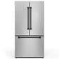 THOR KITCHEN Gordon Ramsay 20.3 Cu. Ft. Counter Depth French Door Refrigerator with Black Handle Kit in Stainless Steel, , large