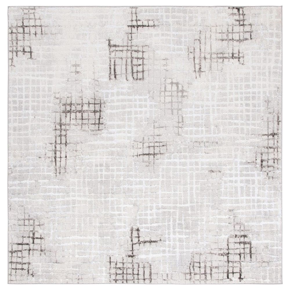 Safavieh Orchard Geometric 6"7" Square Grey and Light Grey Area Rug, , large