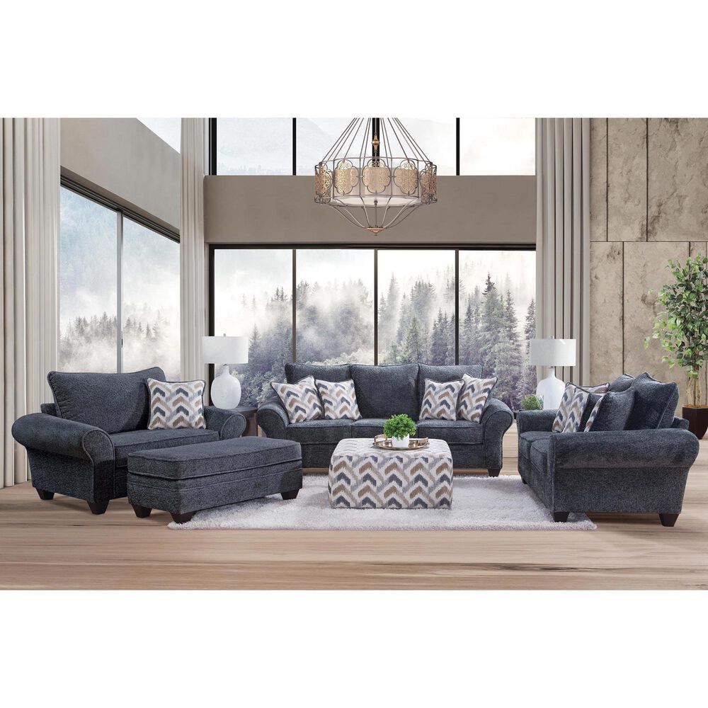 Northwestern Arlington Stationary Loveseat in Charcoal, , large