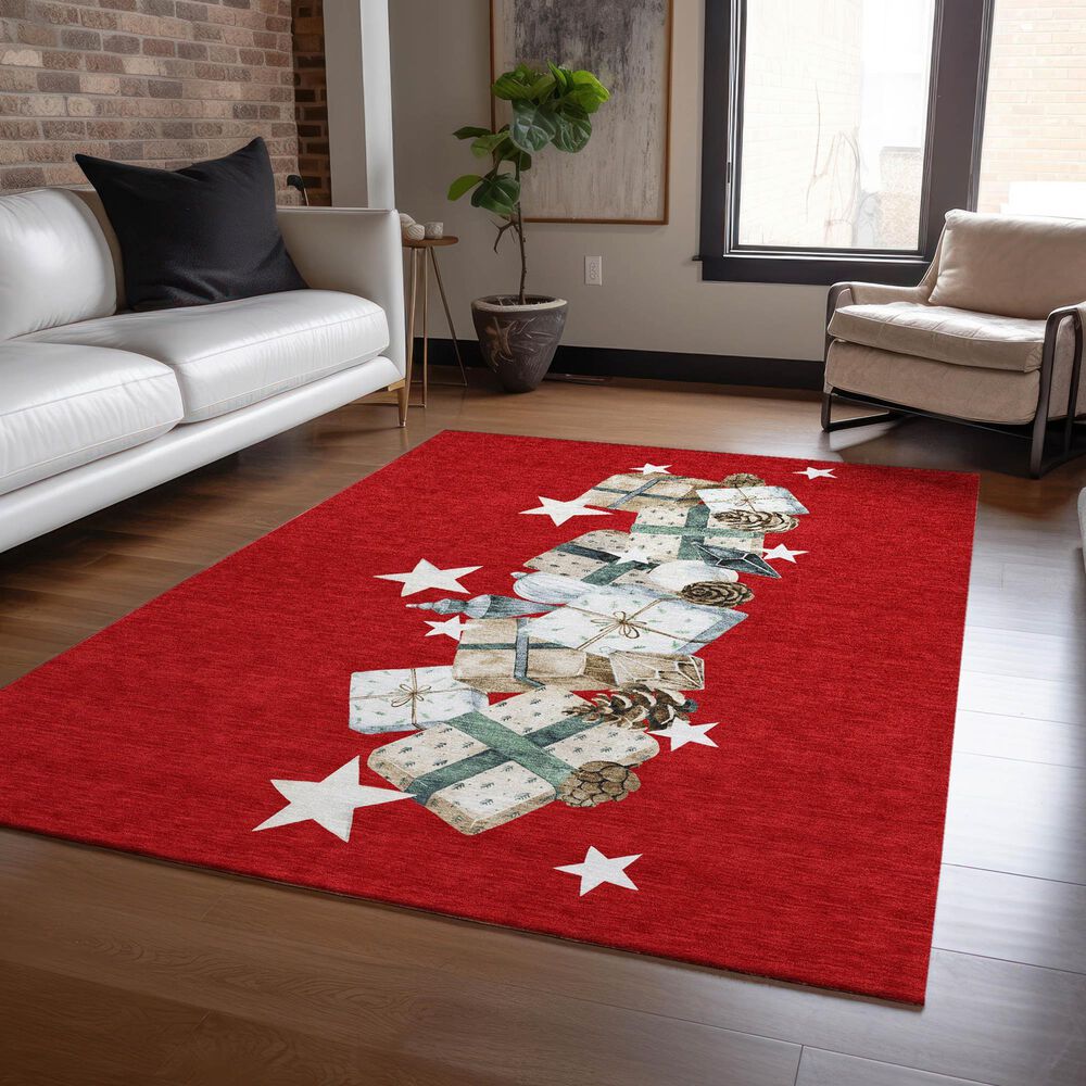 Dalyn Rug Company Wonderland WN33 Red 3&#39; x 5&#39; Area Rug, , large