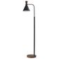 Adesso LED Floor Lamp in Black and Walnut, , large