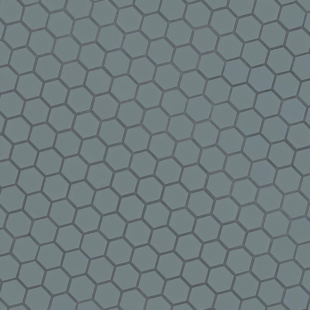 MS International Cielo Azul 1.5" x 1.15" Hexagon on 11" x 10" Porcelain Mosaic Sheet, , large