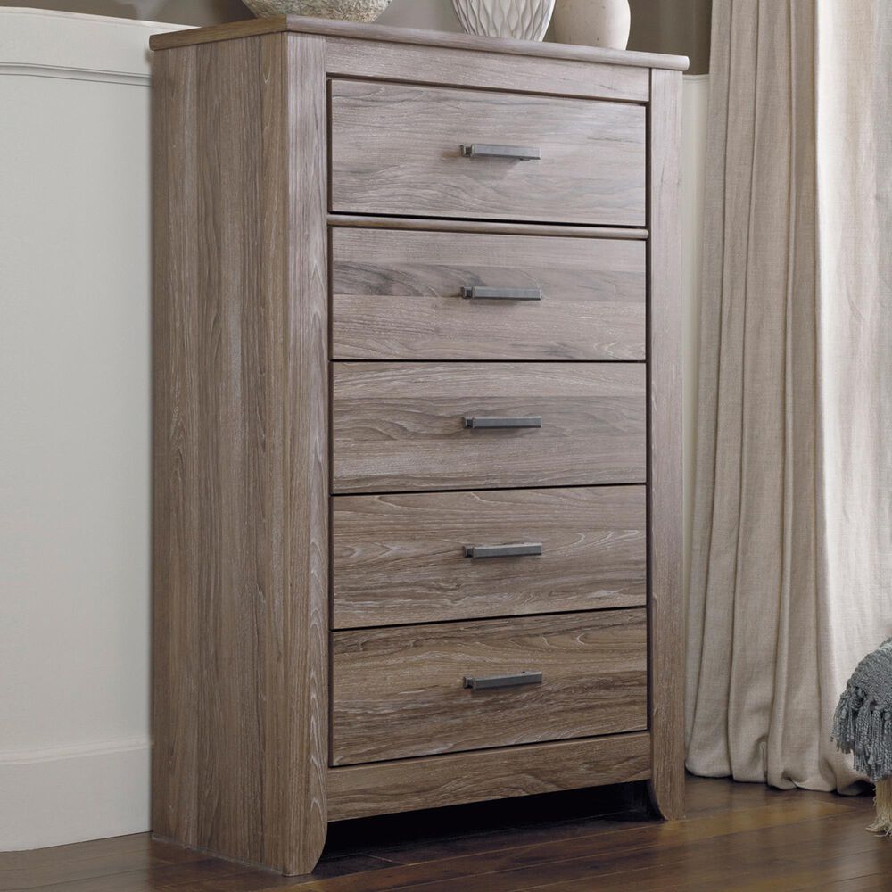 Ashley Zelen 5 Drawer Chest in Warm Gray, , large