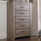 Ashley Zelen 5 Drawer Chest in Warm Gray, , large
