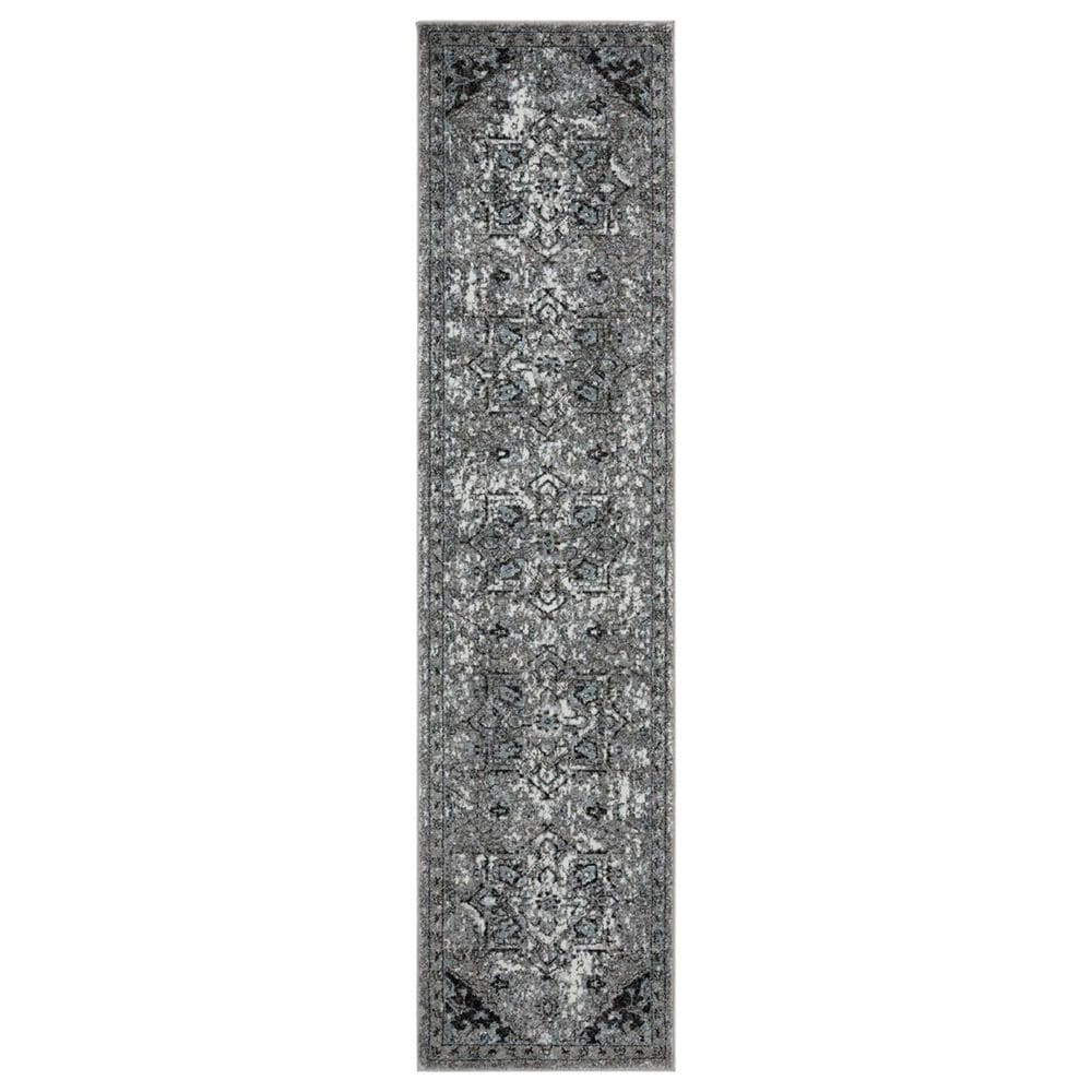 Amer Rugs Alexandria 2" x 6" Ivory and Gray Runner, , large