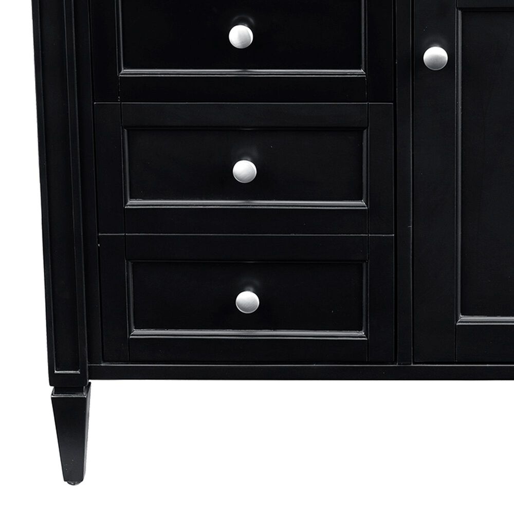 James Martin Vanities Brittany 36&quot; Single Bathroom Vanity in Black Onyx with 3 cm Ethereal Noctis Quartz Top and Rectangle Sink, , large