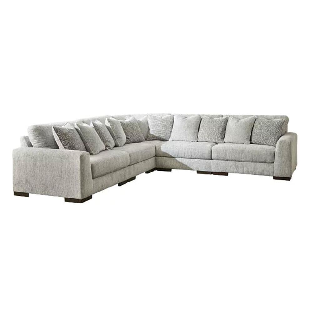 Signature Design by Ashley Regent Park 5-Piece Stationary L-Shaped Sectional in Pewter, , large