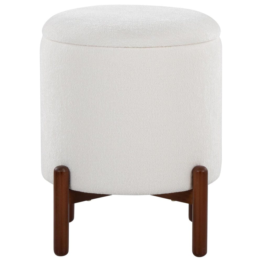 Lumisource Daniella Storage Ottoman in White, , large