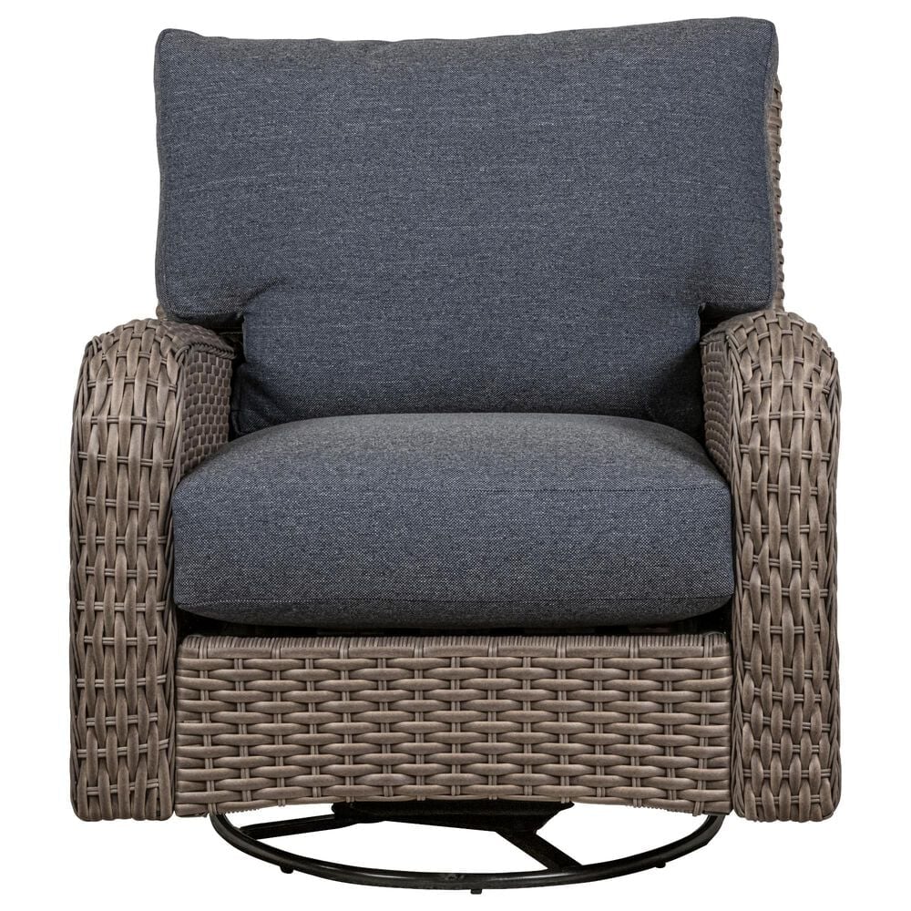 South Sea Rattan Saint Tropez Swivel Glider in Rumba Marine, , large