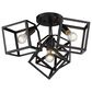 Golden Lighting Cassio 4-Light Semi-Flush in Matte Black, , large