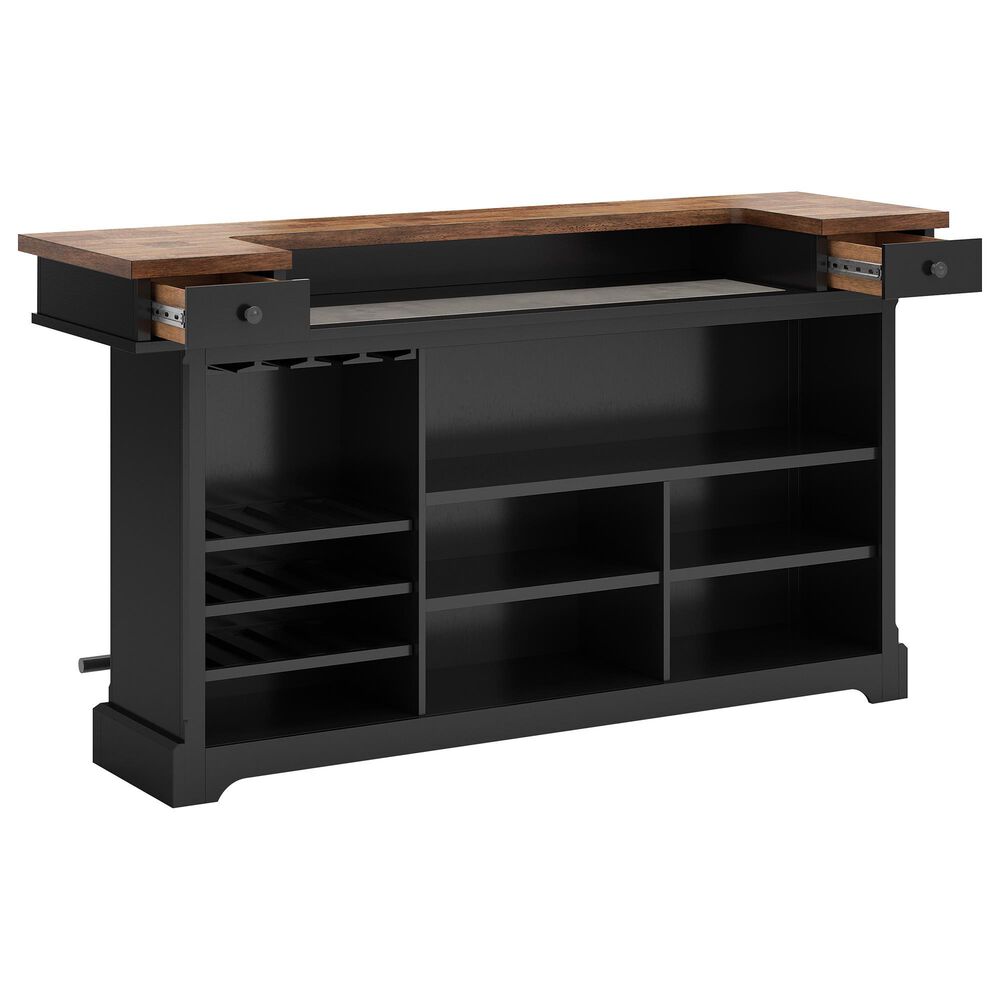 Ashley Wildenauer Bar in Warm Satin Black and Brown, , large