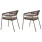 Zuo Modern Skye Outdoor Dining Chair in Brown (Set of 2), , large