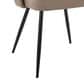 Lumisource York Side Chair with Brown Upholstered in Black (Set of 2), , large
