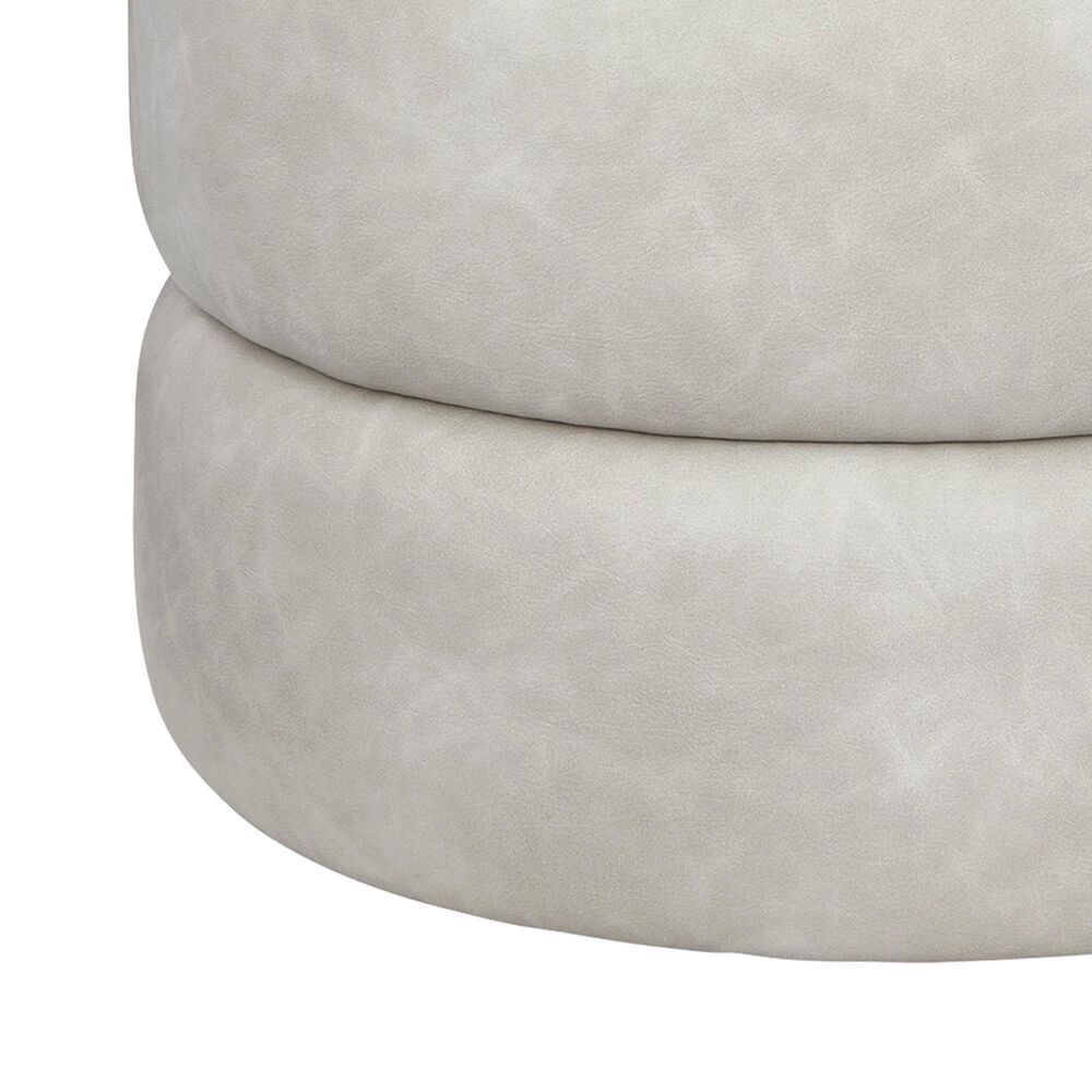 Ashley Ummi Swivel Accent Ottoman in Bone, , large