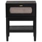 Baxton Studio Shirin 1-Drawer Nightstand in Black, , large