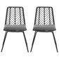Hearth and Haven Deja Patio Chair with Gray Cushion in Gray (Set of 2), , large
