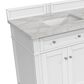James Martin Vanities Brittany 72" Double Bathroom Vanity in Bright White with 3 cm Eternal Jasmine Pearl Silestone Top, Rectangular Sinks and FreePower Wireless Charger, , large