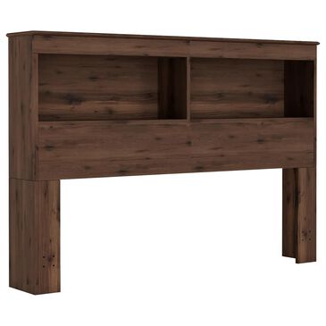 Lemoore Essential Full/Queen Bookcase Headoard in Aspen Oak, , large