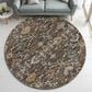 Dalyn Rug Company Silk Road Chocolate, Beige, Copper, Gold, Sage, Navy and Paprika 8" Round Area Rug, , large